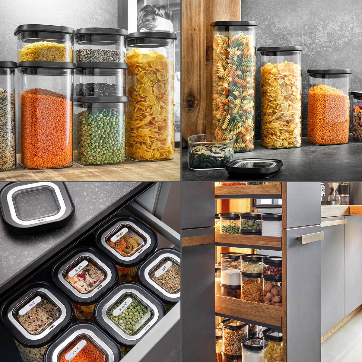 Food storage container set PANTRY, 4 pieces