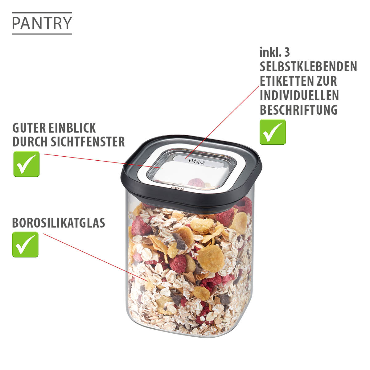 Food storage container PANTRY, 900 ml