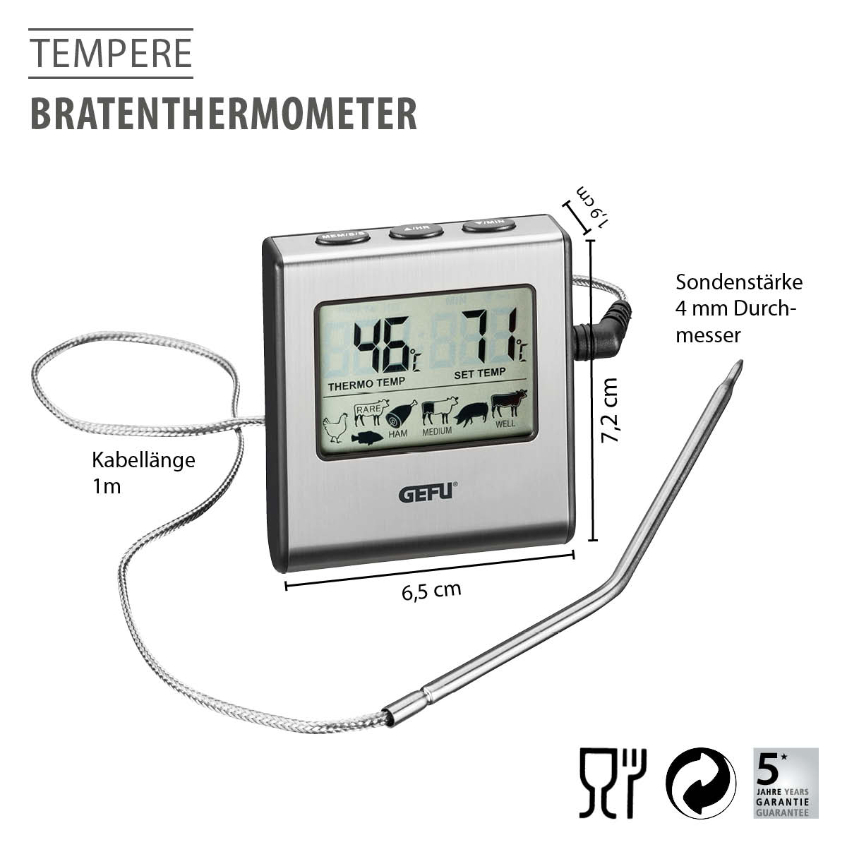 Digital Roasting Thermometer TEMPERE