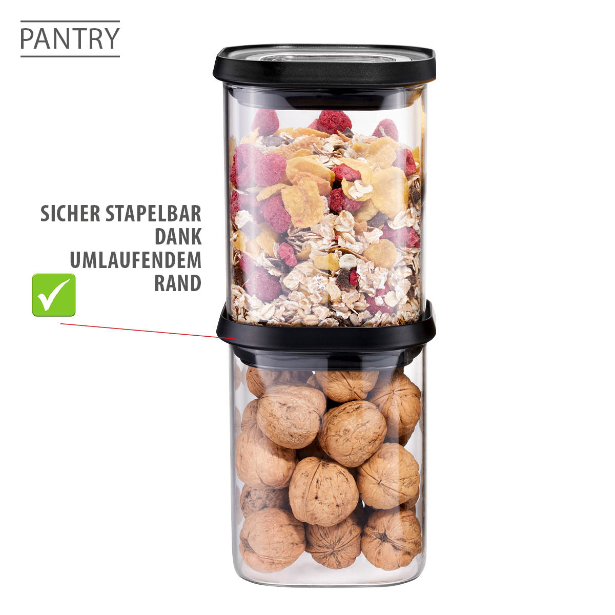 Food storage container set PANTRY, 3 pieces