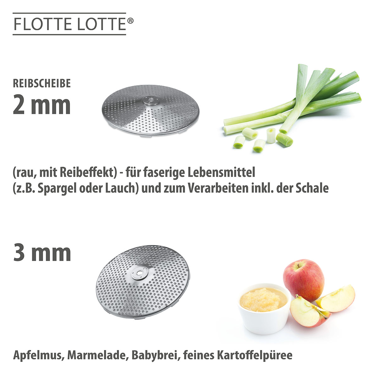 Passiergerät FLOTTE LOTTE® multifunktional mit 2 Lochscheiben