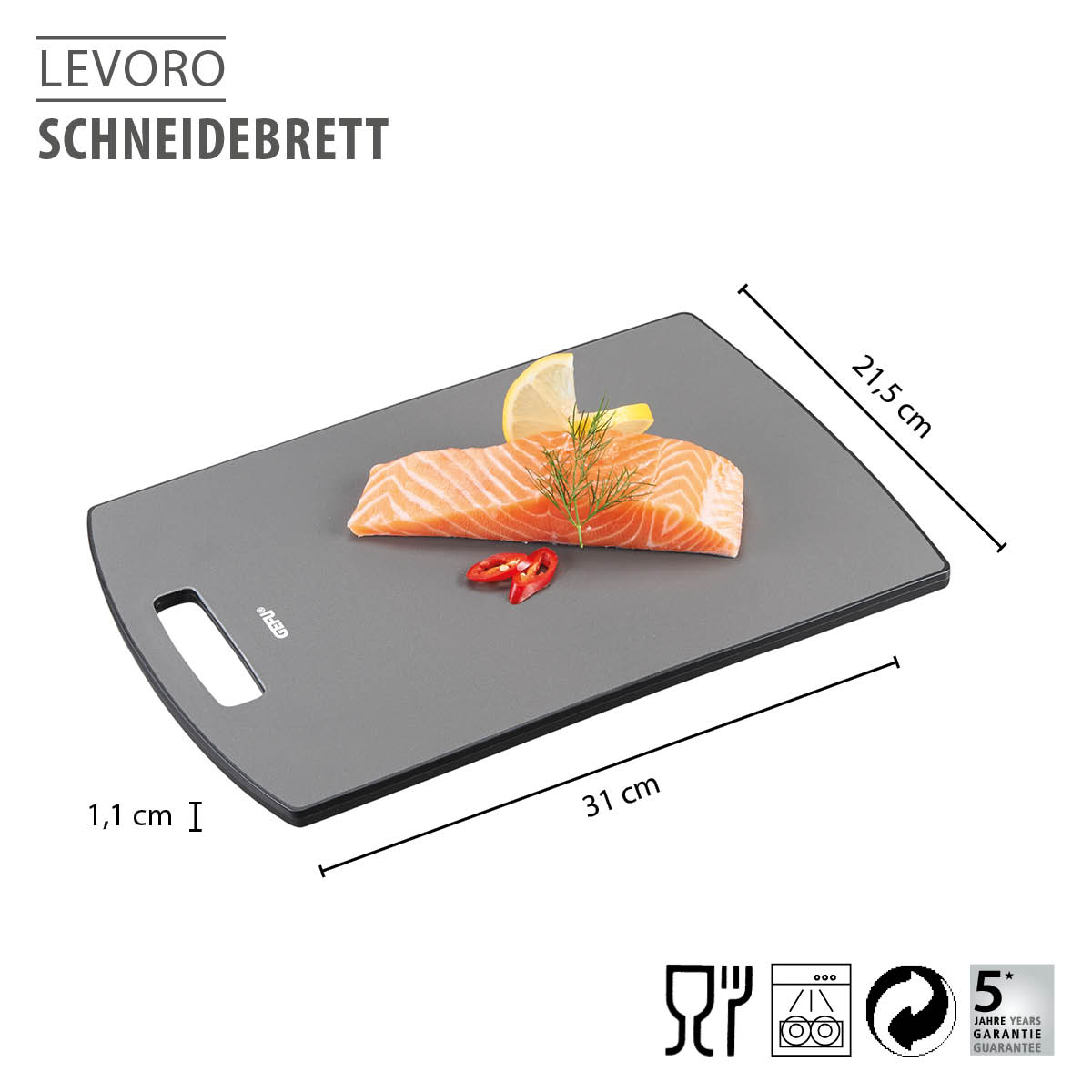 Schneidebrett LEVORO, mittel