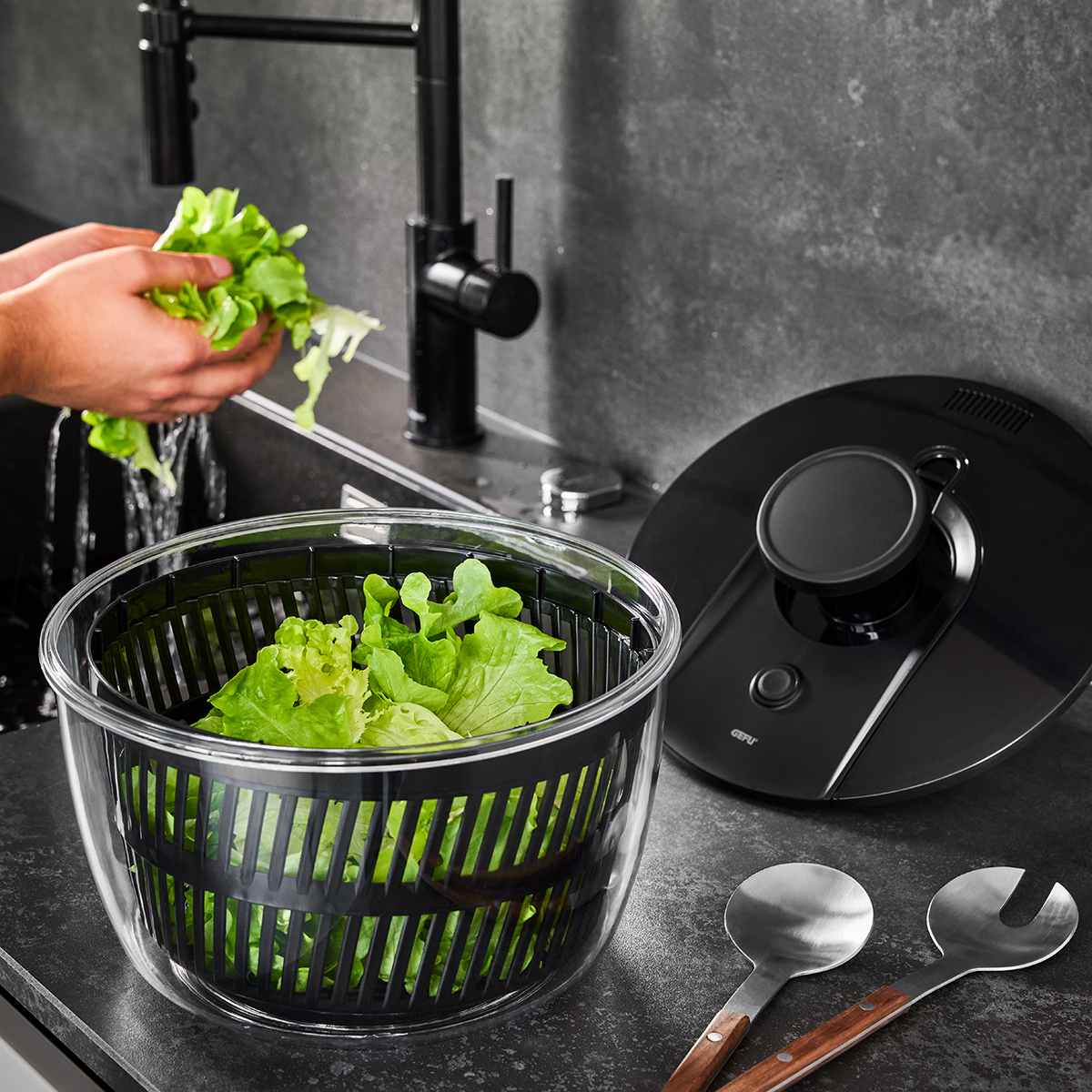 Salad spinner PUSH IT, Ø 25 cm