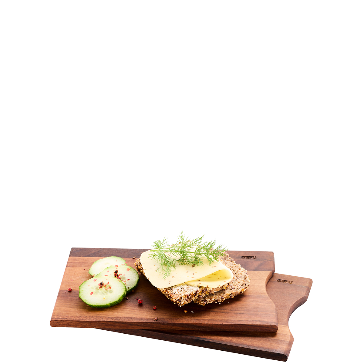 Breakfast board ENNO, 2 pieces, walnut wood