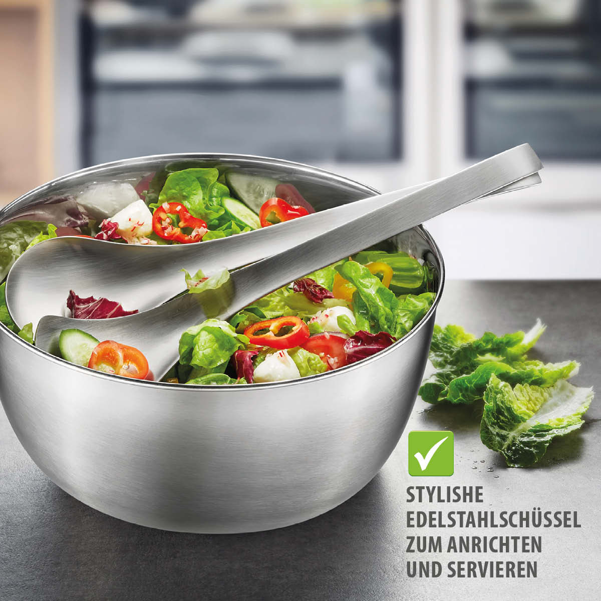 Salad Spinner ROTARE, stainless steel