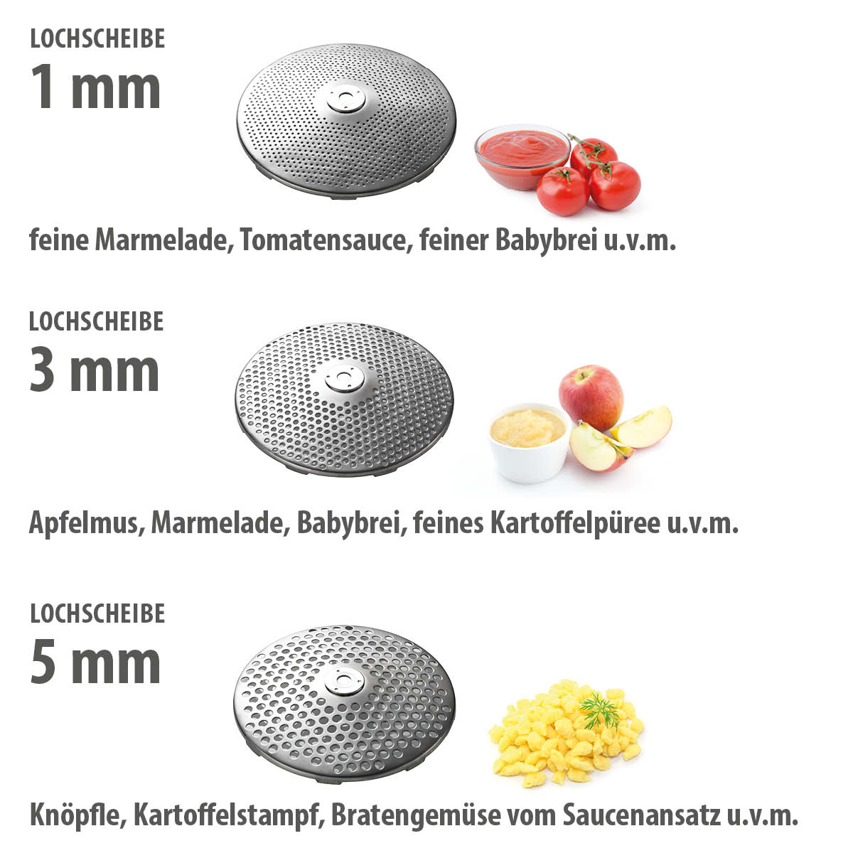 Passiergerät FLOTTE LOTTE® inkl. 3 Lochscheiben (1 mm, 3 mm und 5 mm)