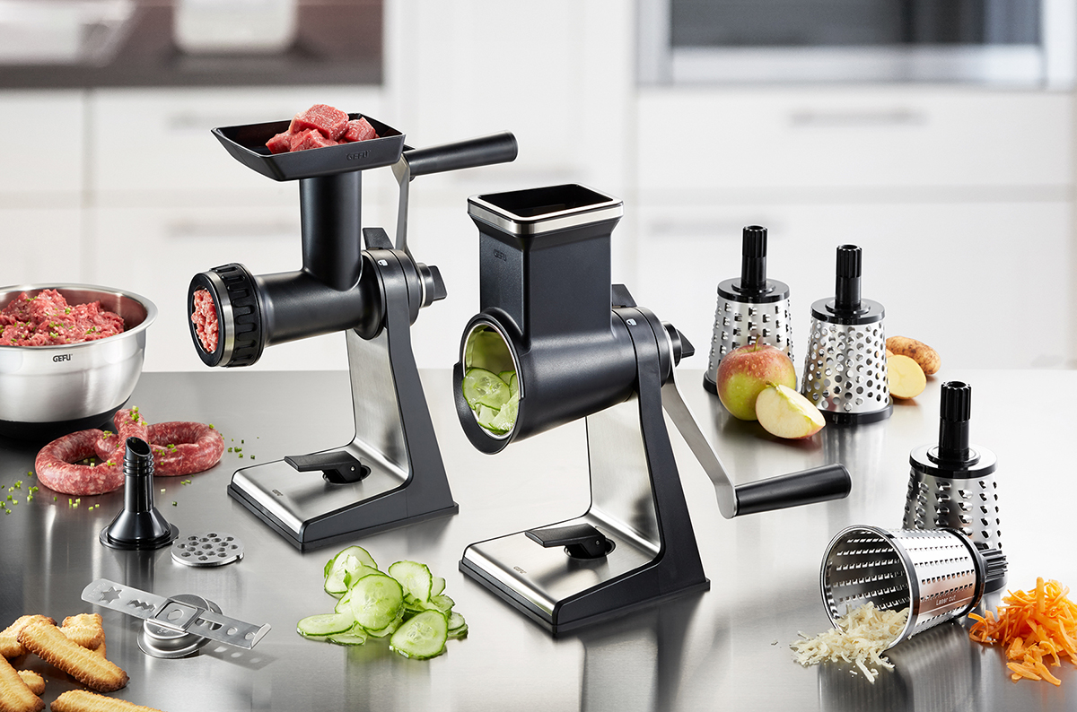Grate quickly, enjoy perfectly Meat grinder & drum grater TRANSFORMA