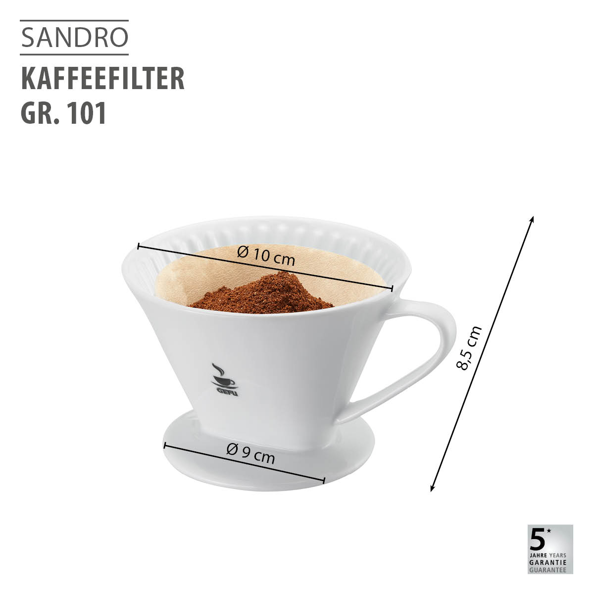 Coffee filter porcelaine SANDRO, size 101