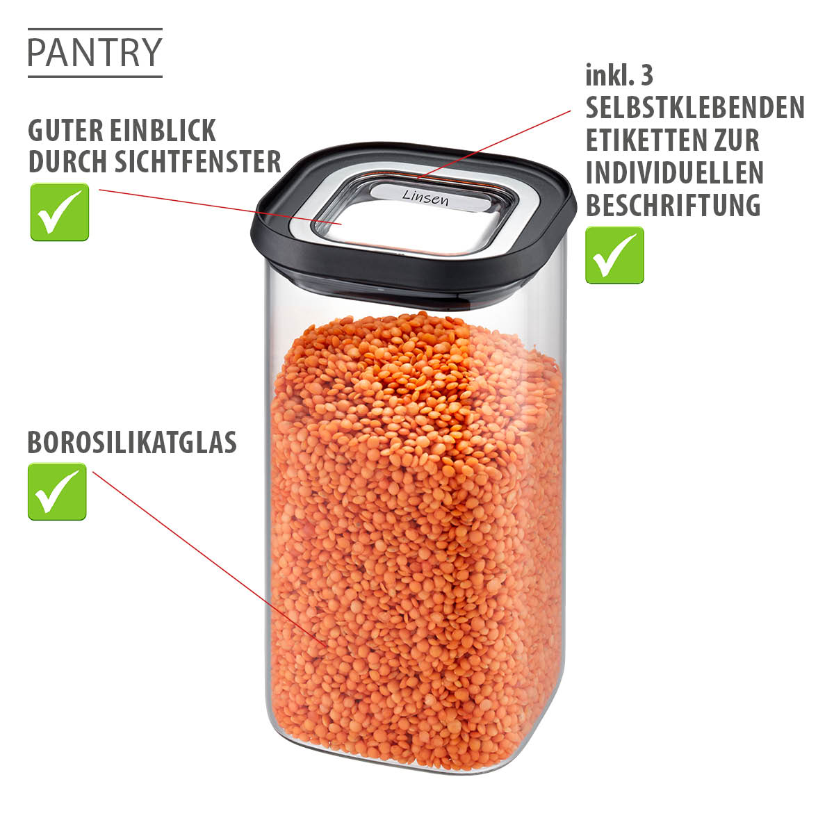 Food storage container PANTRY, 1.400 ml