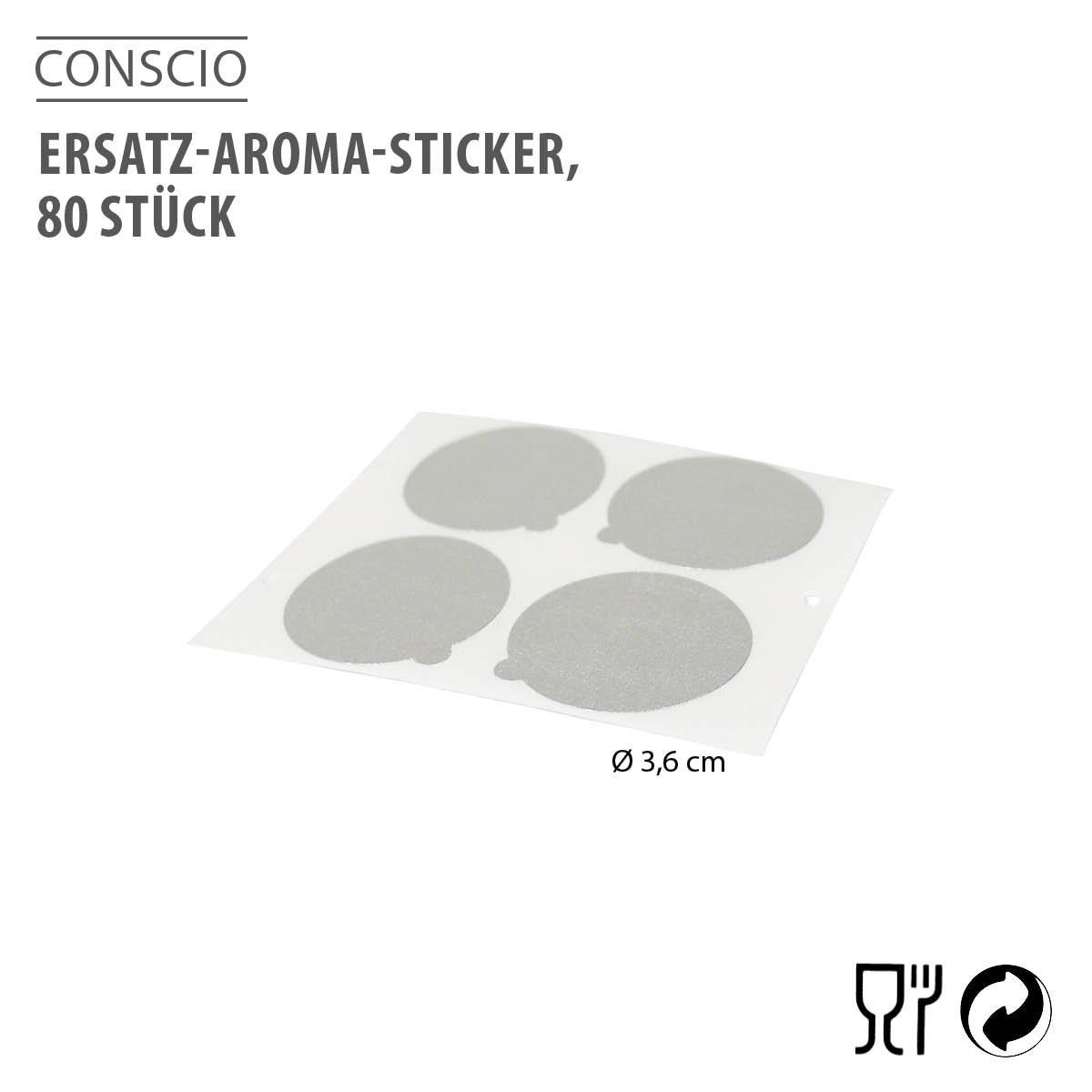 Ersatz-Aroma-Sticker CONSCIO, 80 Stück