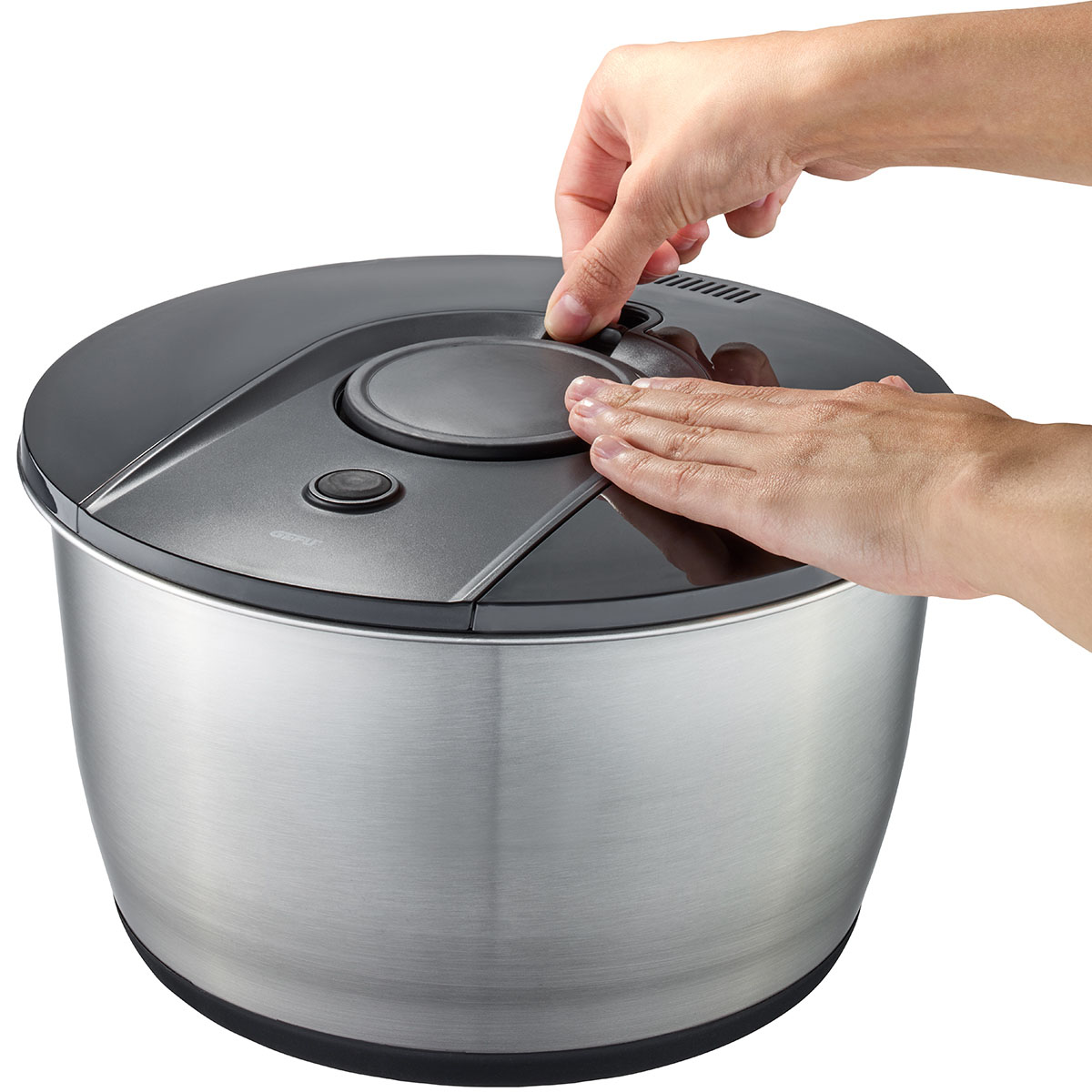 Salad spinner PUSH IT, stainless steel, Ø 25 cm